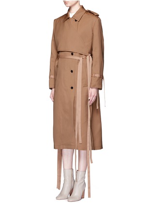 Front View - Click To Enlarge - PORTS 1961 - Layered wool-silk gabardine trench coat