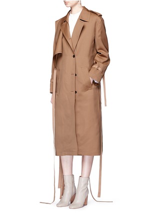 Figure View - Click To Enlarge - PORTS 1961 - Layered wool-silk gabardine trench coat