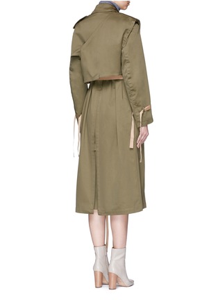 Back View - Click To Enlarge - PORTS 1961 - Layered cotton gabardine trench coat