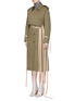 Front View - Click To Enlarge - PORTS 1961 - Layered cotton gabardine trench coat