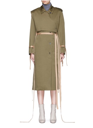 Main View - Click To Enlarge - PORTS 1961 - Layered cotton gabardine trench coat