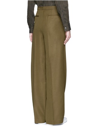 Back View - Click To Enlarge - PORTS 1961 - Wool-mohair wide leg pants