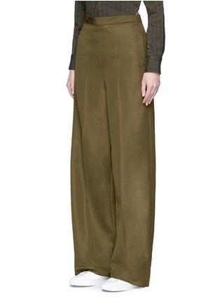 Front View - Click To Enlarge - PORTS 1961 - Wool-mohair wide leg pants