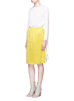 Figure View - Click To Enlarge - PORTS 1961 - Elastic waist satin skirt