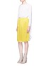 Figure View - Click To Enlarge - PORTS 1961 - Elastic waist satin skirt