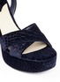 Detail View - Click To Enlarge - ASH - 'Boom' croc embossed velvet platform sandals