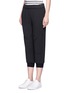 Front View - Click To Enlarge - 72883 - 'Sunday' elastic cuff technical wool blend jogging pants