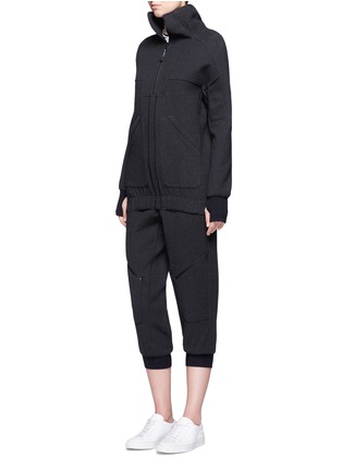 Figure View - Click To Enlarge - 72883 - 'Sunday' elastic cuff technical wool blend jogging pants