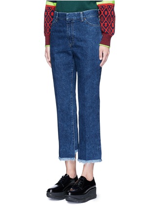Front View - Click To Enlarge - TOGA ARCHIVES - Frayed cuff denim pants