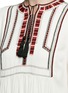 Detail View - Click To Enlarge - ISABEL MARANT ÉTOILE - 'Clara' tassel tie ethnic embroidery crepe dress