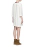 Back View - Click To Enlarge - ISABEL MARANT ÉTOILE - 'Clara' tassel tie ethnic embroidery crepe dress