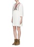 Figure View - Click To Enlarge - ISABEL MARANT ÉTOILE - 'Clara' tassel tie ethnic embroidery crepe dress