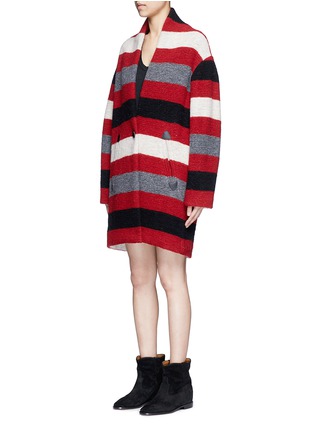 Front View - Click To Enlarge - ISABEL MARANT ÉTOILE - 'Gabrie' stripe wool blend bouclé jacket