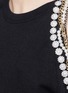 Detail View - Click To Enlarge - FORTE COUTURE - Embellished asymmetric cold shoulder sweatshirt