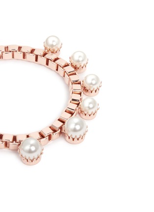 Detail View - Click To Enlarge - JOOMI LIM - 'Organized Chaos' faux pearl box chain bracelet