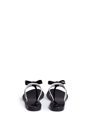 Back View - Click To Enlarge - MELISSA - 'Garota' contrast bow slipper sandals