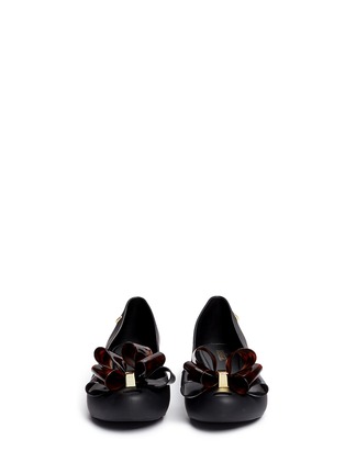 Front View - Click To Enlarge - MELISSA - 'Ultragirl Sweet X' bow ballerina flats