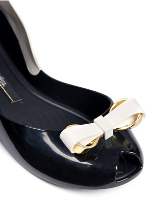 Detail View - Click To Enlarge - MELISSA - 'Queen IV' peep toe PVC flats