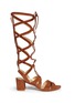 Main View - Click To Enlarge - STUART WEITZMAN - 'Grecian' lace-up suede gladiator sandals