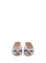 Front View - Click To Enlarge - STUART WEITZMAN - 'Candy' bow peep toe glitter mules