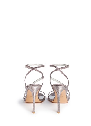 Back View - Click To Enlarge - STUART WEITZMAN - 'Sultry' asymmetric strap glitter sandals