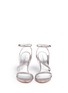 Front View - Click To Enlarge - STUART WEITZMAN - 'Sultry' asymmetric strap glitter sandals