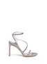 Main View - Click To Enlarge - STUART WEITZMAN - 'Sultry' asymmetric strap glitter sandals