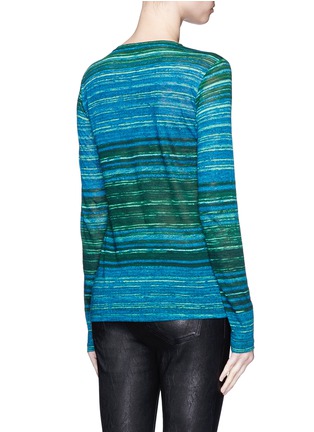 Back View - Click To Enlarge - PROENZA SCHOULER - Stripe cotton tissue jersey long sleeve top