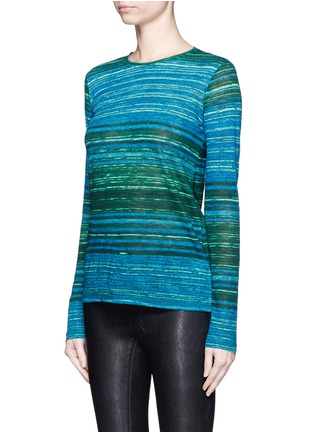 Front View - Click To Enlarge - PROENZA SCHOULER - Stripe cotton tissue jersey long sleeve top