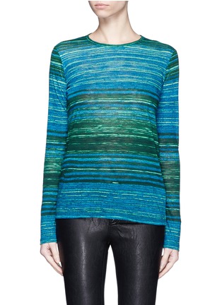 Main View - Click To Enlarge - PROENZA SCHOULER - Stripe cotton tissue jersey long sleeve top