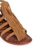 Detail View - Click To Enlarge - SAM EDELMAN - 'Estelle' fringe caged suede sandals