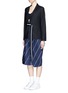 Figure View - Click To Enlarge - FFIXXED STUDIOS - 'Union' stripe belt wool blend blazer