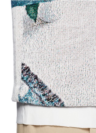Detail View - Click To Enlarge - FFIXXED STUDIOS - 'Daniel' scenic floral print basketweave T-shirt