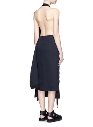Back View - Click To Enlarge - FFIXXED STUDIOS - Ribbon trim apron front dress skirt