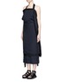 Figure View - Click To Enlarge - FFIXXED STUDIOS - Ribbon trim apron front dress skirt