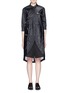 Main View - Click To Enlarge - ANGEL CHEN - Zip detail crinkled long shirt