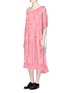 Figure View - Click To Enlarge - ANGEL CHEN - Multi drawstring one-shoulder midi dress