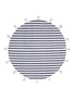 Main View - Click To Enlarge - BAND OF MARTIANS - Tassel stripe round blanket