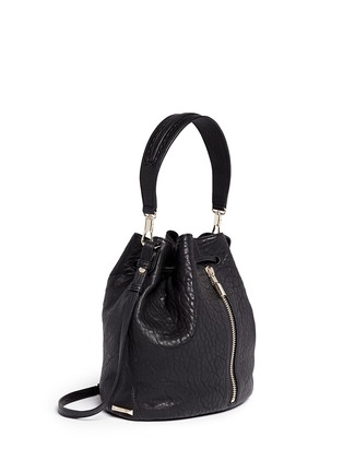 Front View - Click To Enlarge - ELIZABETH AND JAMES - 'Cynnie' mini leather bucket bag