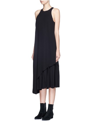 Front View - Click To Enlarge - ELIZABETH AND JAMES - 'Laetitia' layer pleat midi crepe dress