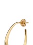 Detail View - Click To Enlarge - ELA STONE - 'Arie' lion head onyx brass hoop earrings