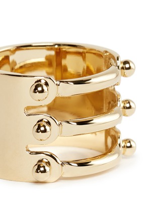 Detail View - Click To Enlarge - CHLOÉ - 'Frances' triple bar brass ring