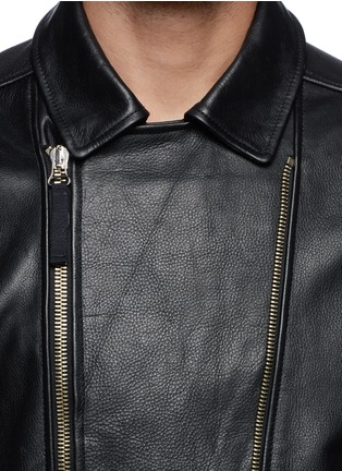 Detail View - Click To Enlarge - PS PAUL SMITH - Leather biker jacket