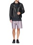 Figure View - Click To Enlarge - PS PAUL SMITH - Leather biker jacket