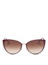 Main View - Click To Enlarge - OLIVER PEOPLES - 'Jaide' acetate temple metal cat eye sunglasses