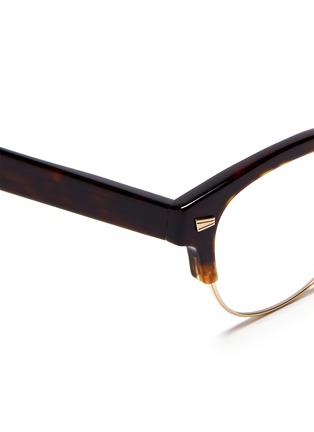 Detail View - Click To Enlarge - OLIVER PEOPLES - 'Barrie-J' metal rim tortoiseshell acetate optical glasses
