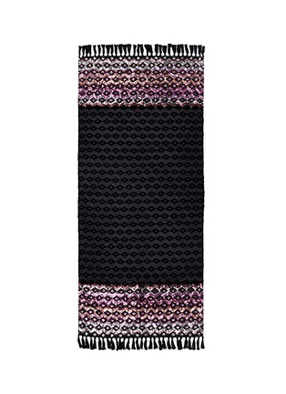 Main View - Click To Enlarge - DRIES VAN NOTEN - Tassel chevron sequin pailette silk scarf