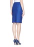 Back View - Click To Enlarge - ST. JOHN - Lurex twill knit pencil skirt
