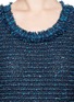 Detail View - Click To Enlarge - ST. JOHN - Fringe neck Lurex bouclé knit dress