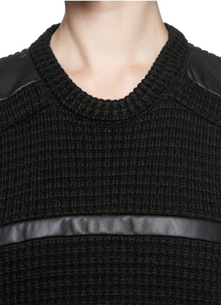 Detail View - Click To Enlarge - IRO - 'Colvyn' leather stripe sweater